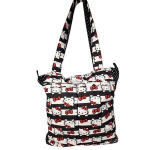 Ju Ju Be for Hello Kitty Be Light Dots & Stripes Print  Zip Close Tote Bag